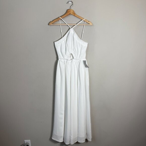 Petal + Pup Madi Maxi Dress Womens Small White Sleeveless Cut Out Flowy Boho NWT - Picture 4 of 15